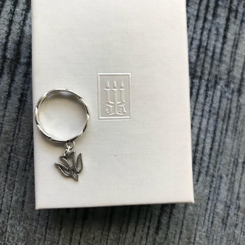 James Avery sterling silver dove charm ring